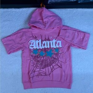 Pink Performance Jacket with Web and Butterfly Design